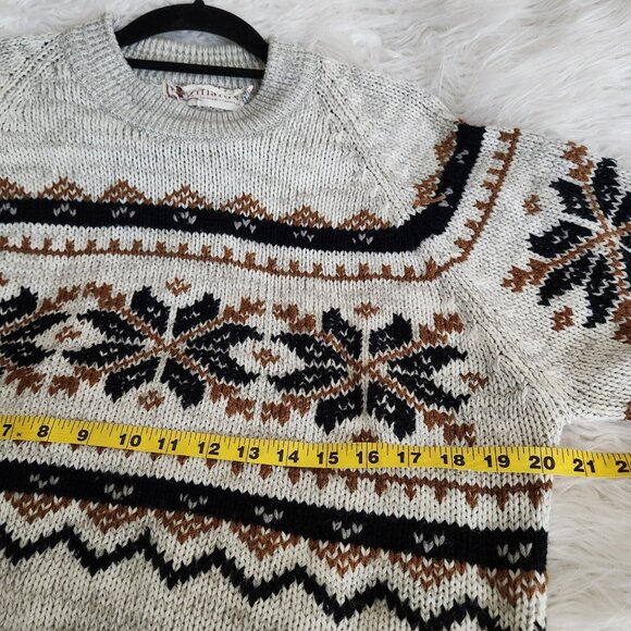 Vintage Dillards XL Fair Isle Nordic Grandpa Sweater Acrylic Knit Pull Over - Picture 9 of 14